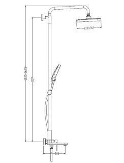 Душевая стойка Raglo R50.24.09 графит